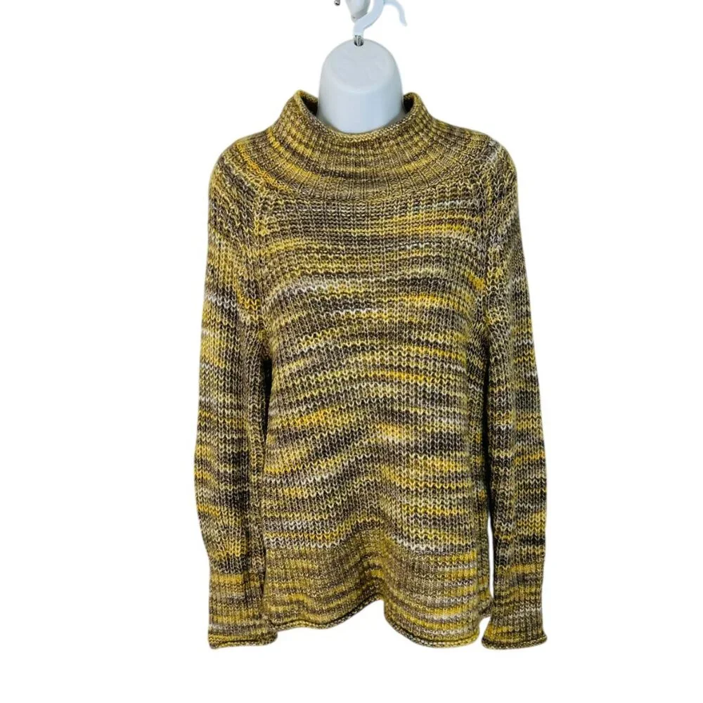 NIC + ZOE Women's Size XS Party Mix Ribbed Chunky Knit Neutral Sweater NEW